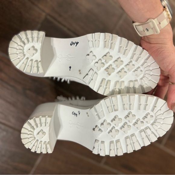 White leather Spiked Booties - Picture 3 of 4